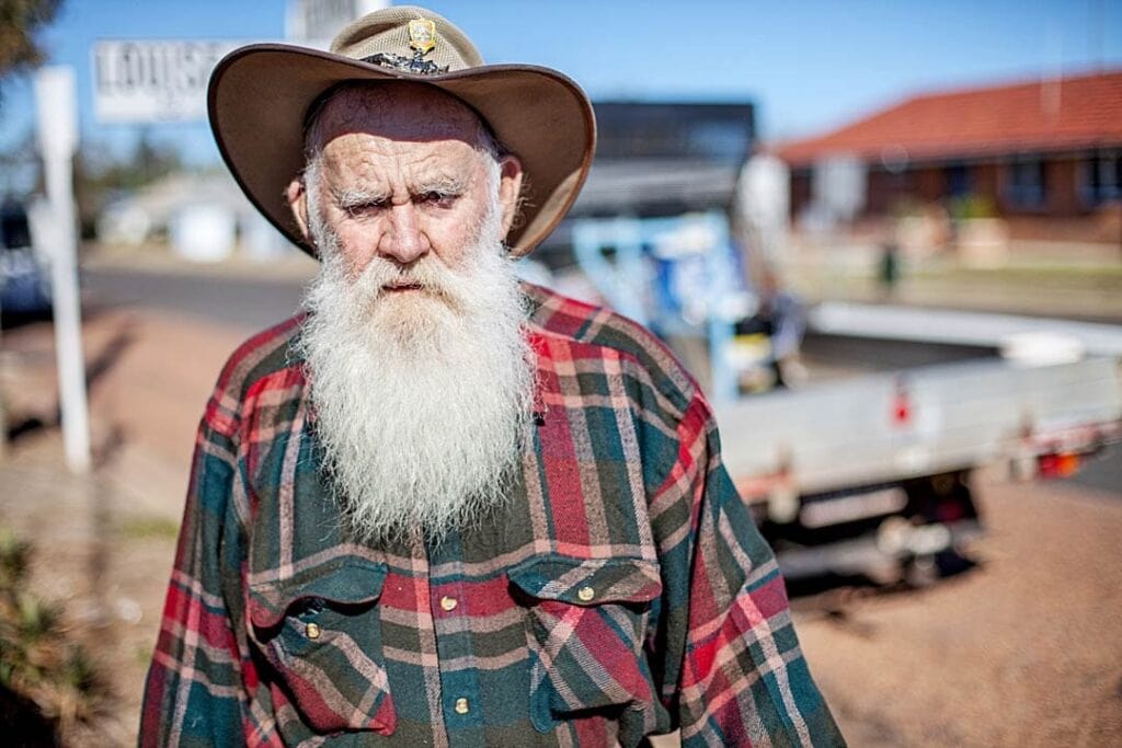 An old man in Cunnamulla, Queensland