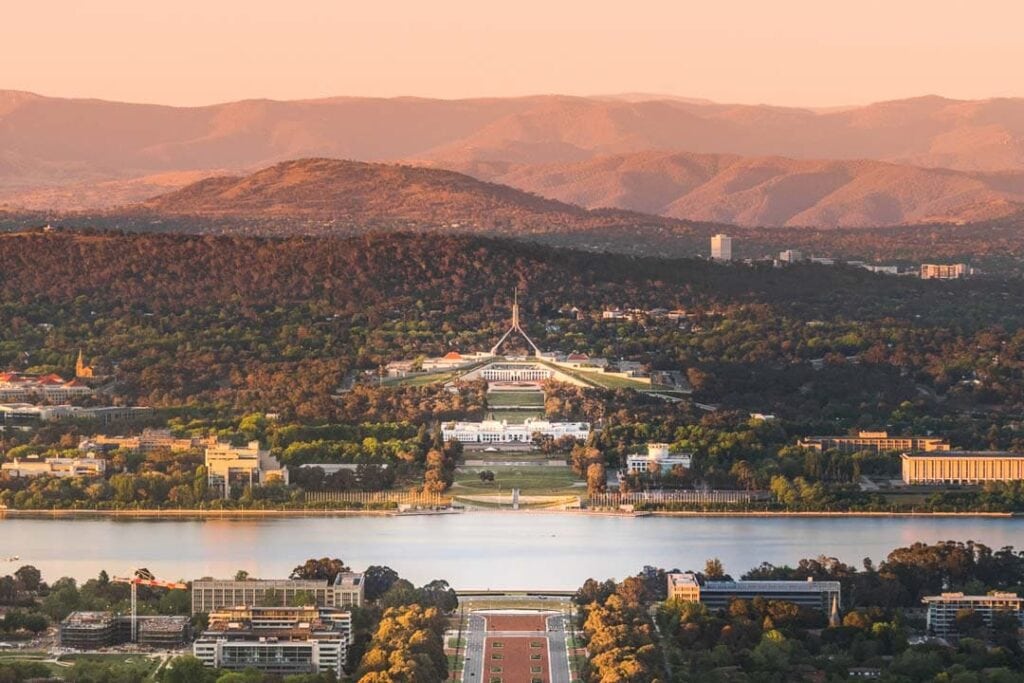 Main river view in Canberra