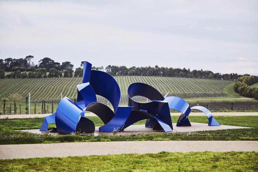 Michael Le Grand Tsunami sculpture at Point Leo Estate