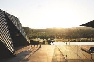 Mornington Peninsula Jackalope Hotel pool deck at sunset