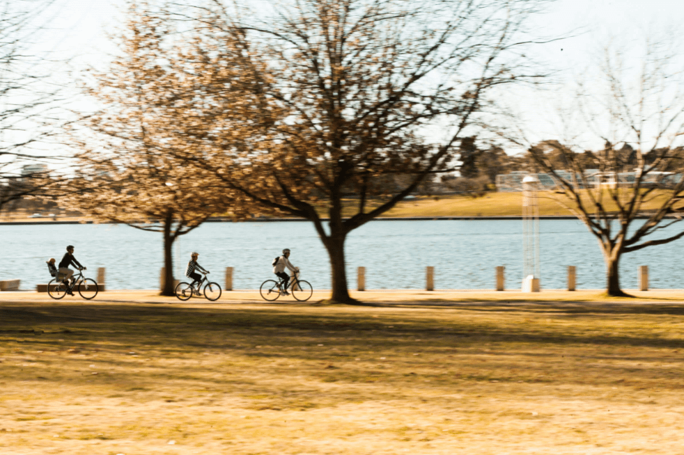 Cycling Lake Burley Griffin
