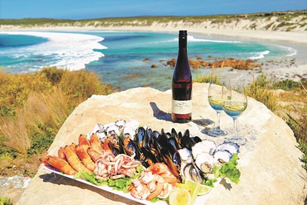 Seafood and wine