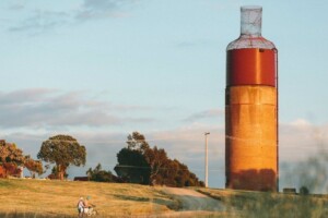 Wine Bottle Building In Rutherglen