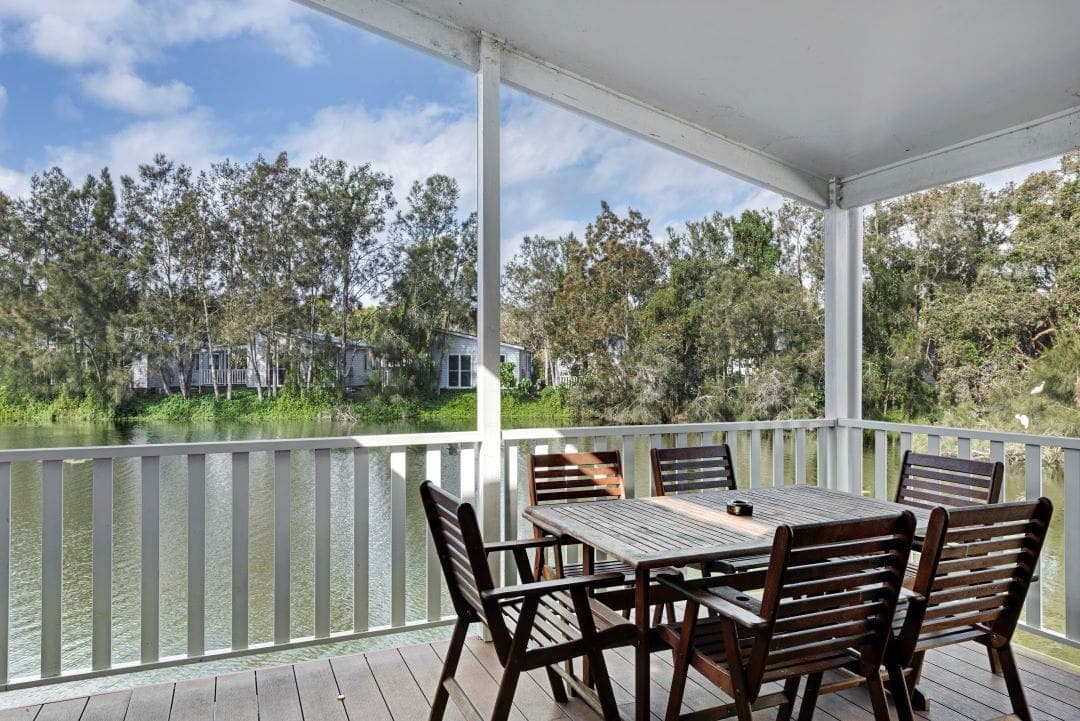 View from Deluxe 2 bedroom cabin at Discovery Parks Byron Bay