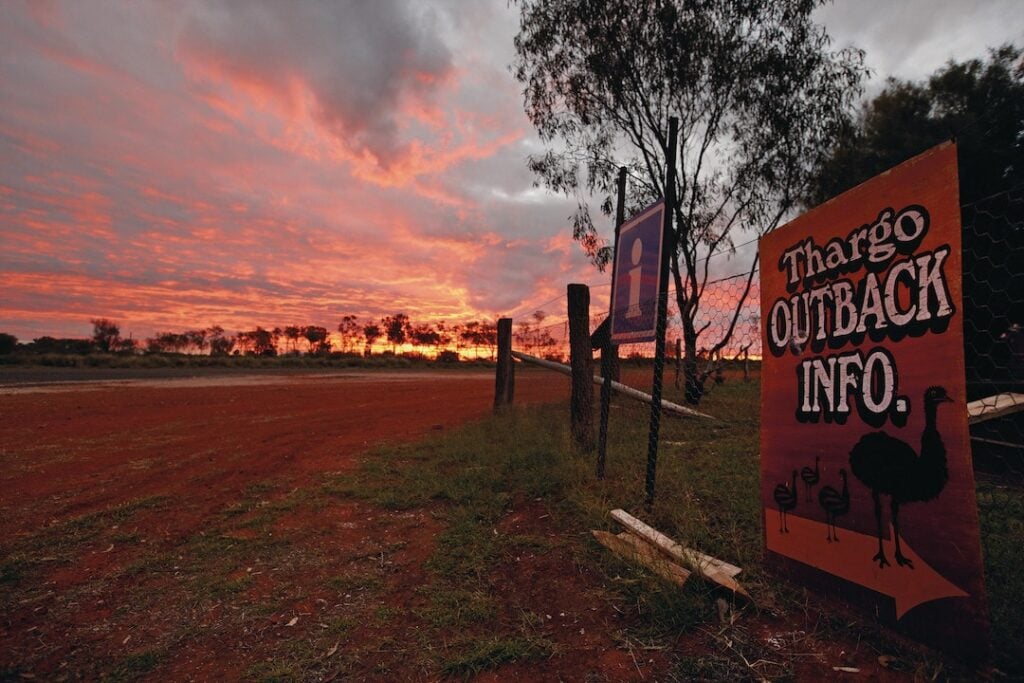 Outback information sign
