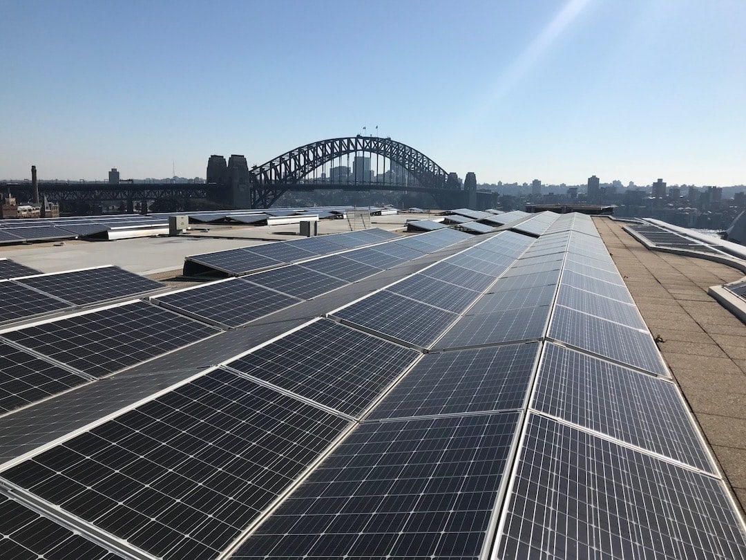 Solar panels on the Pullman, Sydney
