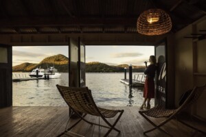 Boats at the jetty on the Hawkesbury River