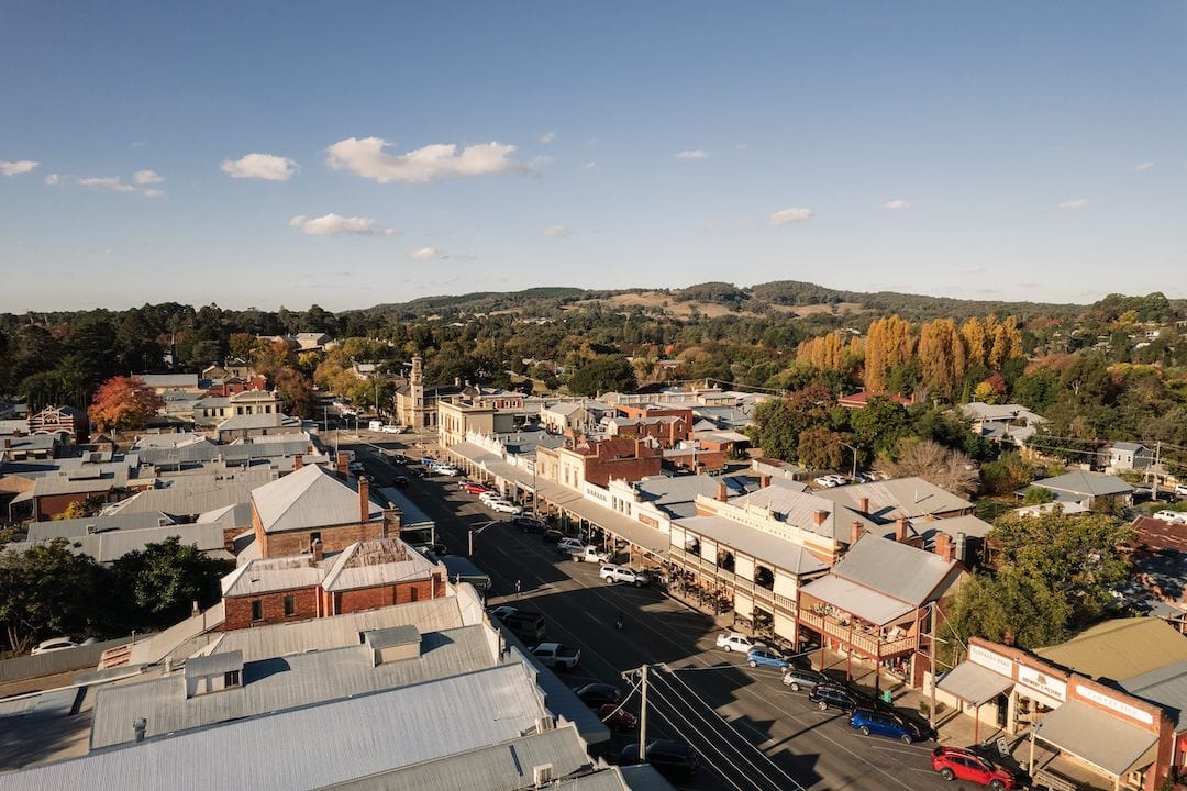 Beechworth township aerial