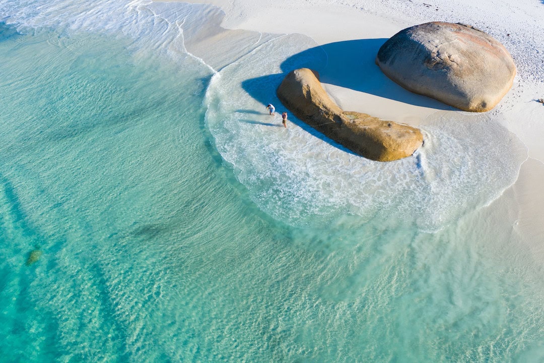 Aerial view of Little Beach, Albany