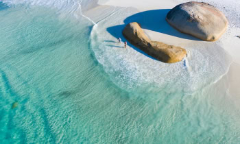 Aerial view of Little Beach, Albany