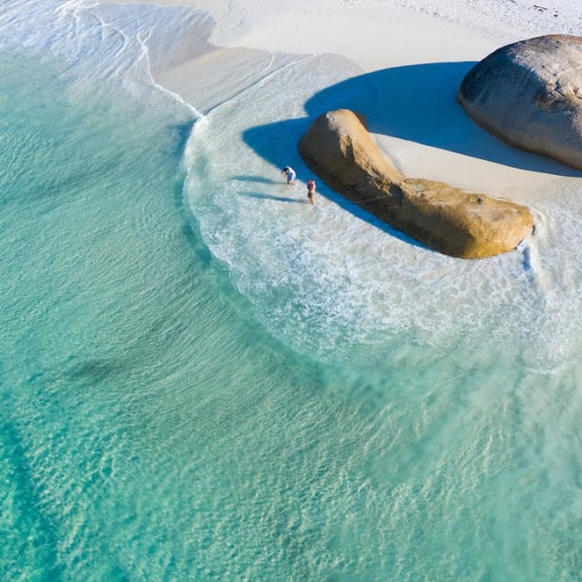 Aerial view of Little Beach, Albany